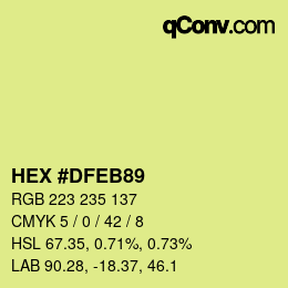 Color code: HEX #DFEB89 | qconv.com