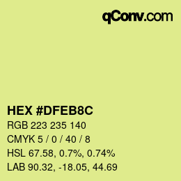 颜色代码: HEX #DFEB8C | qconv.com