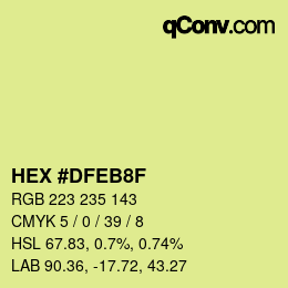 カラーコード: HEX #DFEB8F | qconv.com