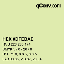 Farbcode: HEX #DFEBAE | qconv.com