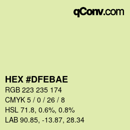 Color code: HEX #DFEBAE | qconv.com