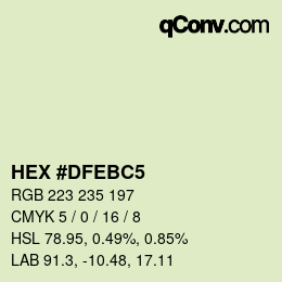 Color code: HEX #DFEBC5 | qconv.com