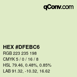 Color code: HEX #DFEBC6 | qconv.com