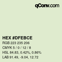 Color code: HEX #DFEBCE | qconv.com