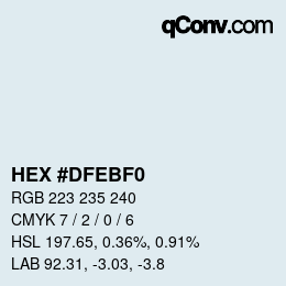 Color code: HEX #DFEBF0 | qconv.com