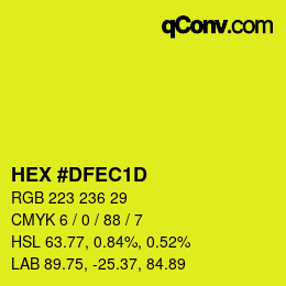 カラーコード: HEX #DFEC1D | qconv.com