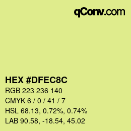 Color code: HEX #DFEC8C | qconv.com