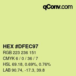 Color code: HEX #DFEC97 | qconv.com