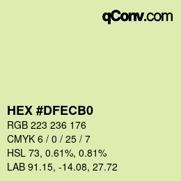 Color code: HEX #DFECB0 | qconv.com