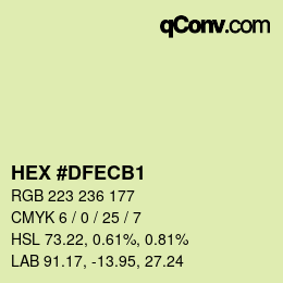 Color code: HEX #DFECB1 | qconv.com