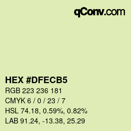 カラーコード: HEX #DFECB5 | qconv.com