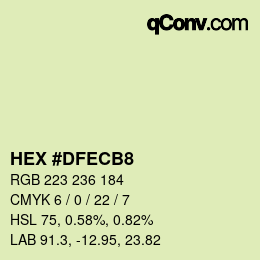 Color code: HEX #DFECB8 | qconv.com