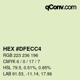 Color code: HEX #DFECC4 | qconv.com