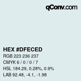 颜色代码: HEX #DFECED | qconv.com