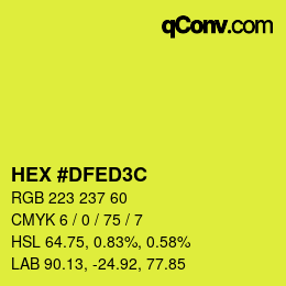 Color code: HEX #DFED3C | qconv.com