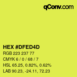 Color code: HEX #DFED4D | qconv.com