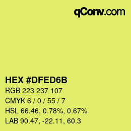 カラーコード: HEX #DFED6B | qconv.com