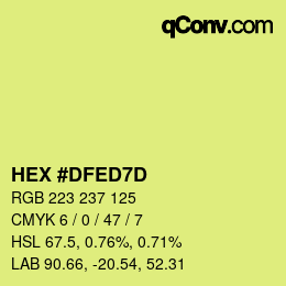 Color code: HEX #DFED7D | qconv.com
