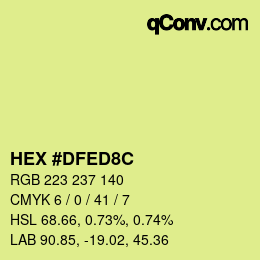 Color code: HEX #DFED8C | qconv.com