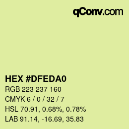 カラーコード: HEX #DFEDA0 | qconv.com