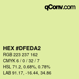 Color code: HEX #DFEDA2 | qconv.com