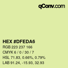 Color code: HEX #DFEDA6 | qconv.com