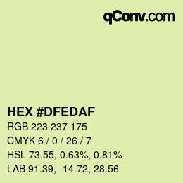 Farbcode: HEX #DFEDAF | qconv.com