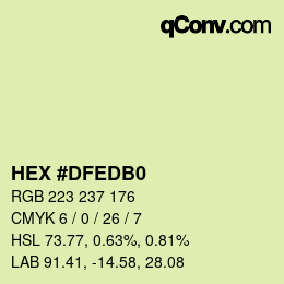 Color code: HEX #DFEDB0 | qconv.com