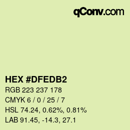 Color code: HEX #DFEDB2 | qconv.com