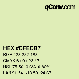 カラーコード: HEX #DFEDB7 | qconv.com