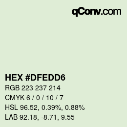 カラーコード: HEX #DFEDD6 | qconv.com