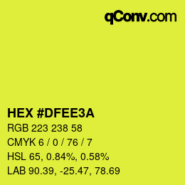 Color code: HEX #DFEE3A | qconv.com