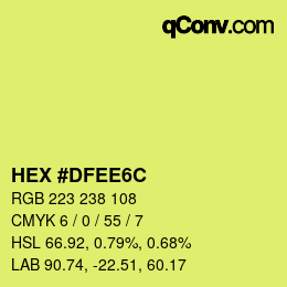 Color code: HEX #DFEE6C | qconv.com