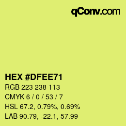 Color code: HEX #DFEE71 | qconv.com