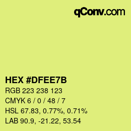 カラーコード: HEX #DFEE7B | qconv.com