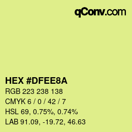 Color code: HEX #DFEE8A | qconv.com