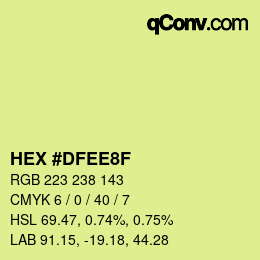 Color code: HEX #DFEE8F | qconv.com