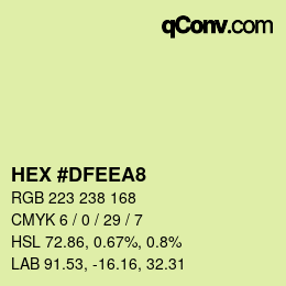 カラーコード: HEX #DFEEA8 | qconv.com