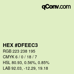 Color code: HEX #DFEEC3 | qconv.com