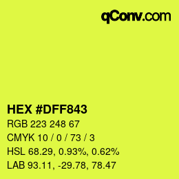 Color code: HEX #DFF843 | qconv.com