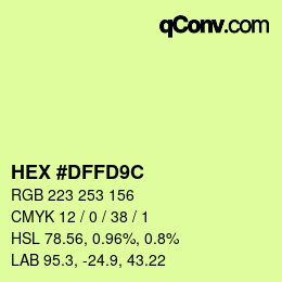 Color code: HEX #DFFD9C | qconv.com