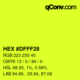 Color code: HEX #DFFF28 | qconv.com