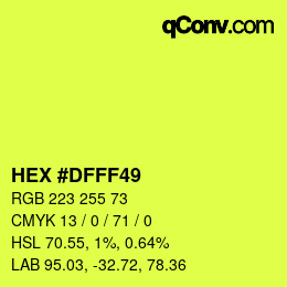 Color code: HEX #DFFF49 | qconv.com