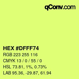 Color code: HEX #DFFF74 | qconv.com