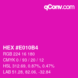 Color code: HEX #E010B4 | qconv.com