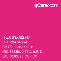 Código de color: HEX #E0227C | qconv.com