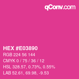 Color code: HEX #E03890 | qconv.com