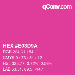 Color code: HEX #E03D9A | qconv.com
