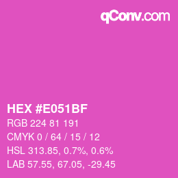 Color code: HEX #E051BF | qconv.com