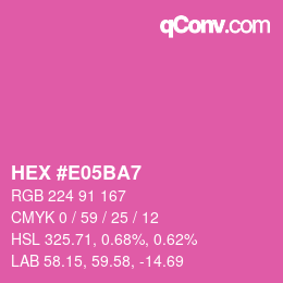 Color code: HEX #E05BA7 | qconv.com